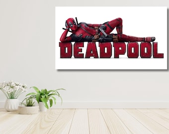 Poster del film Deadpool, arte murale su tela, arredamento per la casa