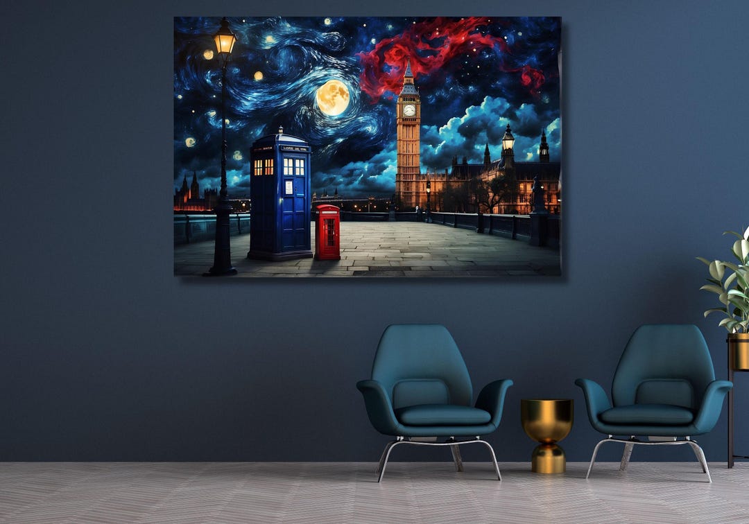 Doctor Who Tardis Canvas Art, London Big Ben - Etsy