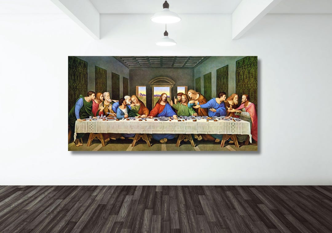 Het laatste avondmaal, Leonardo Da Vinci, beroemde tafel, klassieke