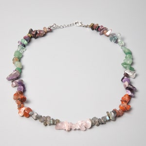 7 Chakra Gemstone Necklace | Seven Chakra Necklace | Gemstone Choker Necklace | Healing Crystal Necklace | Natural Gemstone Jewelry