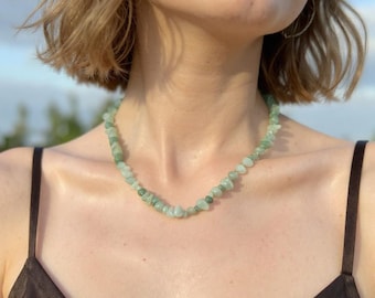 Aventurine Necklace, Aventurine Gemstone Necklace | Gemstone Bead Necklace | Healing Crystal Necklace | Natural Gemstone Jewelry