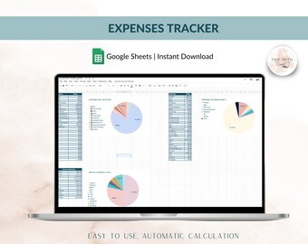 Expenses Tracker, Google Sheets Spreadsheet,Business Expense Tracker, Personal Finance, Budget Planner, Spending Diary