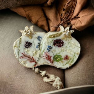 Untersetzer (Granatapfel), SchmuckSchale aus Epoxidharz-Resinart-Resin Posavasos