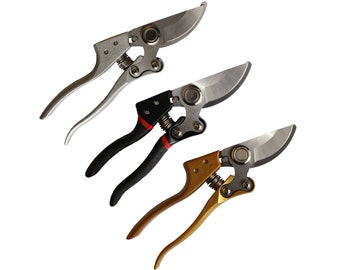 Garden shears stainless steel - plant-friendly pruning shears, rose shears with bypass cutting edge for branches and twigs, max. cutting diameter 25 mm