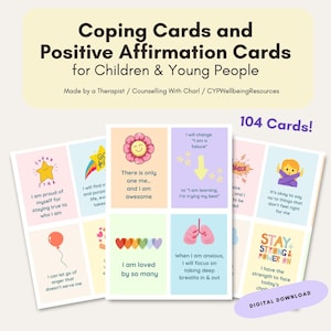 Positive Affirmationskarten | Bewältigungskarten | Für Kinder Jugendliche Psychische Gesundheit | Eltern Schule Ratgeber Therapeuten Ressourcen