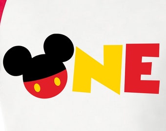 Mickey 1st Birthday Digital Cut Files | Cricut | Silhouette Cameo | Svg Cut Files | Digital Files | PDF | Eps | DXF | PNG | One Year Old