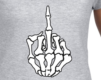 Skeleton Middle Finger Digital Cut Files | Cricut | Silhouette Cameo | Svg Cut Files | Digital Files | PDF | Eps | DXF | PNG | F*ck You