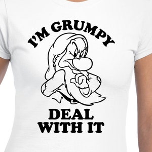 I'm Grumpy Deal With It Digital Cut Files | Cricut | Silhouette Cameo | Svg Cut Files | Digital Files | PDF | Eps | DXF | PNG | Snow White