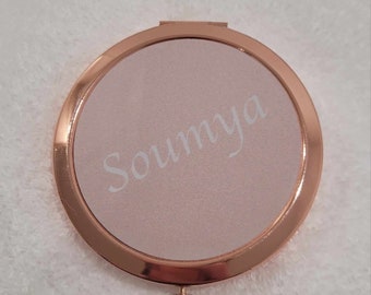 Personalized pocket mirror / bridesmaid gift, wedding guest