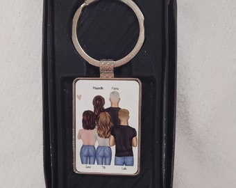 Porte clé personnalisé couple famille / idée cadeau homme femme