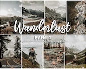 20 Lightroom Presets Wanderlust part 1, Travel, Rustic, Moody, Outdoor, Earthy, Warm, Blogger, Nature, Adventure, Aesthetic, Landscape