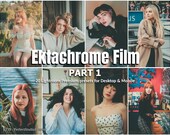 20 Lightroom Presets Ektachrome Film part 1, Film Vintage, Moody Aesthetic, 35mm , Flash Film Retro Vintage Presets, Old Camera Presets