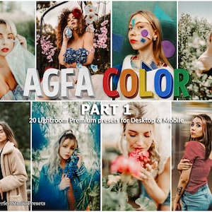 20 Lightroom Presets Agfa Color part 1, Kodak Presets, Grain Presets, Vintage Preset, Retro Preset, Analog Presets, VSCO Preset, Film Preset