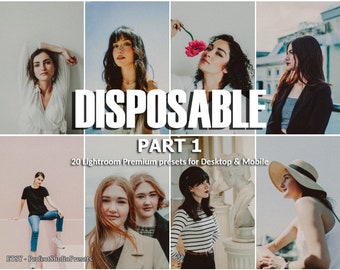 20 ajustes preestablecidos de Lightroom para películas: Efecto de cámara desechable (escritorio y móvil) parte 1