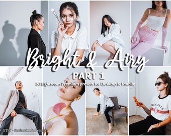 20 Lightroom Presets Bright & Airy part 1, Light Airy Presets, Blogger Presets, Instagram Filter, Natural Light Photo Filter, Bright Preset