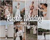 20 Lightroom Presets Rustic Wedding part 2, Rustic Presets, Wedding Preset, Portrait Preset, Bridal Presets, Moody Wedding Presets, Preset