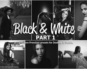 20 Lightroom Presets Black and White part 1, Black and White Presets, Presets Portrait, Moody Presets, Instagram, Monochrome
