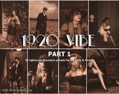 30 Lightroom Presets 1920 Vibe part 1, Vintage Presets, Grain Presets, 1920s Presets, Retro Presets, Analog Presets, Black and White Preset