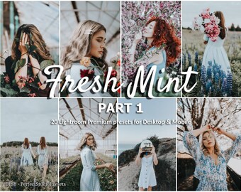 20 Fresh Mint Lightroom Presets: Green Photo Filters (Desktop & Mobile) part 1