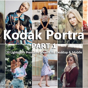 20 Kodak Portra Lightroom Presets: Vintage Grain, Retro Analog (Desktop & Mobile) part 1