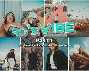 20 Lightroom Presets 90s Vibe part 1, Kodak Presets, Grain Presets, Vintage Presets, Retro Presets, Analog Presets, VSCO Preset