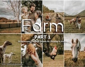 20 Lightroom Presets Farm part 1, Family, Bohemian, Moody, Summer, Earthy Filter, Warm Presets, Blogger, Nature, Animal, Aesthetic, Boho