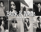 20 Lightroom Presets Black and White part 4, Black and White Presets, Presets Portrait, Moody Presets, Instagram, Monochrome