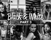 20 Lightroom Presets Black and White part 3, Black and White Presets, Presets Portrait, Moody Presets, Instagram, Monochrome