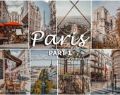 20 Lightroom Presets Paris part 1, Cinematic Presets, Urban Presets, City Preset, Film Preset, Urban Preset, Street Preset, Eiffel Tower
