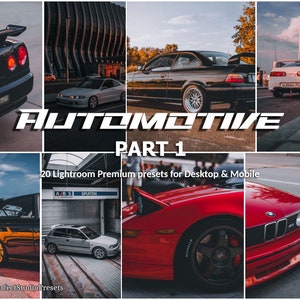 20 Automotive Lightroom Presets: Car Photography Filters (Desktop & Mobile) part 1