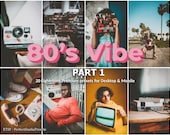 20 Lightroom Presets 80s Vibe part 1, Kodak Presets, Grain Presets, Vintage Presets, Retro Presets, Analog Presets, Fuji Preset