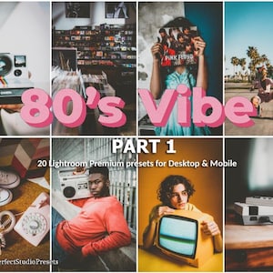 80s Vibe Lightroom Presets: Kodak, Grain, Retro, Analog (Desktop & Mobile) part 1