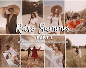 20 Lightroom Presets Retro Summer part 1, Warm Presets, Grain Presets, Vintage Presets, Retro Presets, Summer Preset, Vibrant