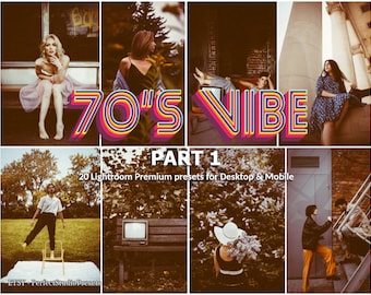 Ajustes preestablecidos de Lightroom con ambiente de los años 70: Película Kodak, grano retro (escritorio y móvil), parte 1