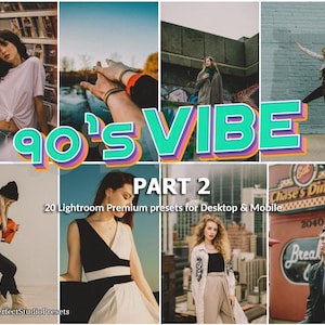 90s Vibe Lightroom Presets: Retro Grain, Kodak Film (Desktop & Mobile) part 2