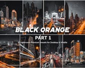20 Lightroom Presets Black Orange part 1, Cinematic Presets, Urban Presets, City Preset, Film Preset, Urban Preset, Street Preset, Building