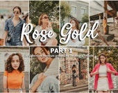 20 Lightroom Presets Rose Gold part 1, Clean Presets, Cream, Natural, Indoor, Blogger Presets, Beauty Presets, Aesthetic, Pink Presets