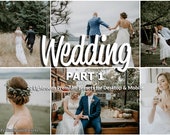 20 Lightroom Presets Wedding part 1, Wedding Presets, Portrait Preset, Bridal Presets, Moody Presets, Bright Presets, Aesthetic Preset