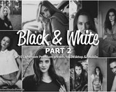 20 Lightroom Presets Black and White part 2, Black and White Presets, Presets Portrait, Moody Presets, Instagram, Monochrome