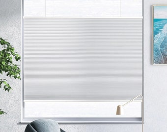 ThermaBlind Cellular Cordless Blinds for Windows (Blackout); Top Down Bottom Up Roman Shades; Custom-Cut Honeycomb Insulating Blinds