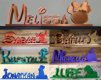 Placa de identificación personalizable de 7" con estilo Disney; placa de identificación de escritorio; placa de identificación con temática de Disney; regalos de cumpleaños; regalos de Navidad; regalo para maestros; regalo personal