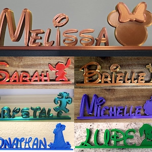8&quot; Customizable Disney Styled Name Plate; Desk Name Plate; Disney Themed Name Plate; Birthday Gifts; Christmas Gifts; Teacher gift; Personal