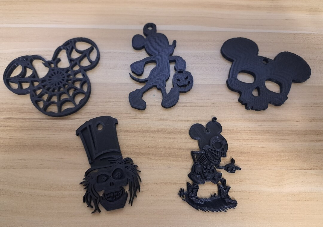 3 Disney Halloween Ornaments Mickey Minnie Haunted Etsy