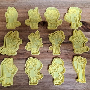 3.5&quot; BLUEY Cookie Cutters & Embossers - Theme Birthday Party Gift Character