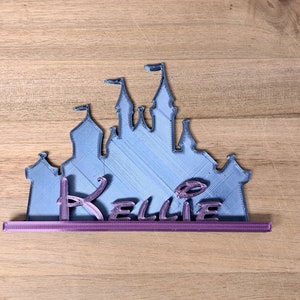 6&quot; Customizable Disney CASTLE Styled Name Plate; Desk Name Plate; Disney Themed Name Plate; Birthday Gifts; Christmas Gifts; Teacher gift