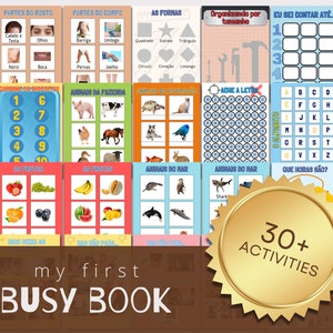 Toddler Busy Book Printable Montessori Materials Preschool Activities Homeschool Learning Binder Downoald