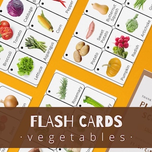 Flashcard Verdure Flash Card Alimenti, Flash Card homeschool, Schede logopedia, Regalo Montessori per bambini, Regalo per insegnante ESL