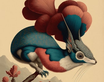 Illustrazione di una creatura immaginaria per la stampa