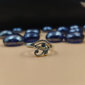 925 Sterling Silver Ra Eye Ring: Handmade Mandala Band