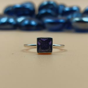 Natural Amethyst Ring, Handmade Ring, Statement Ring, Dainty Ring, Bohemian Ring, Thin Band Ring, 925 Silver Ring, Promise Ring, Boho Ring